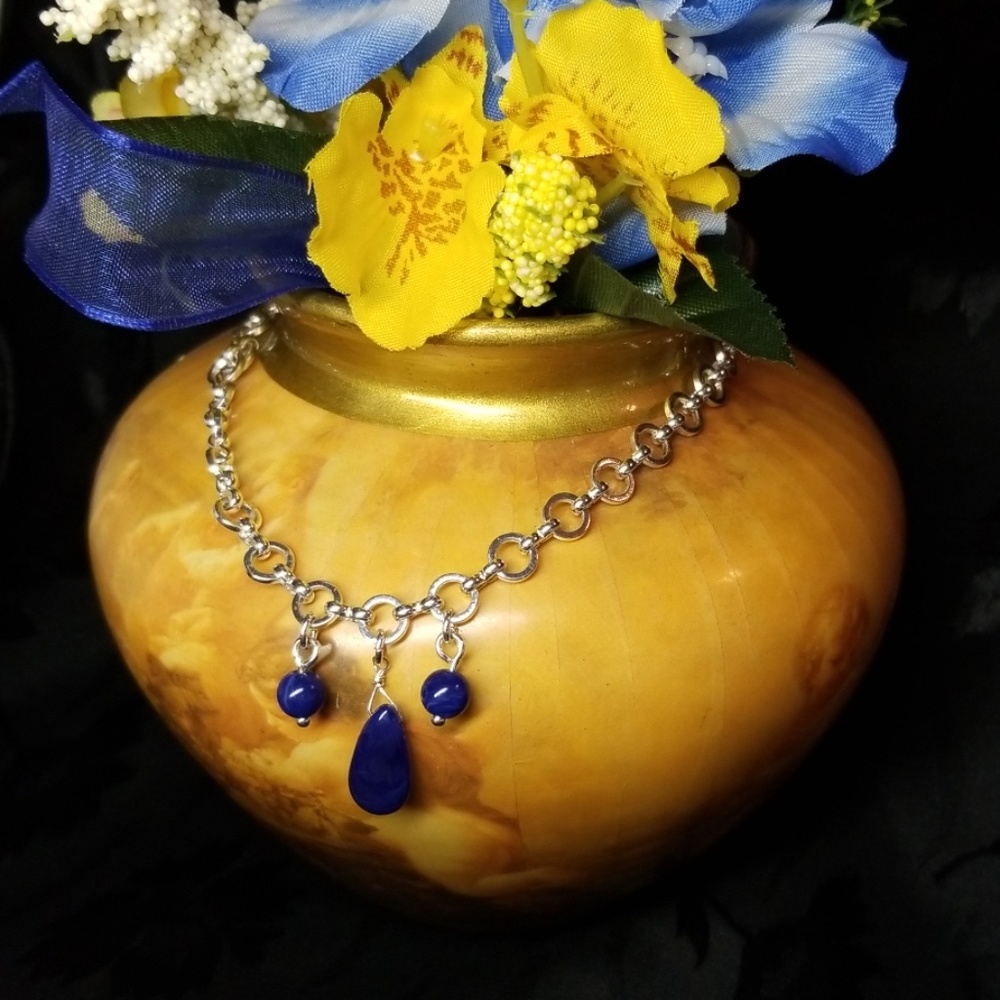 💍3 for $10💍Charming Avon Blue Stone Anklet